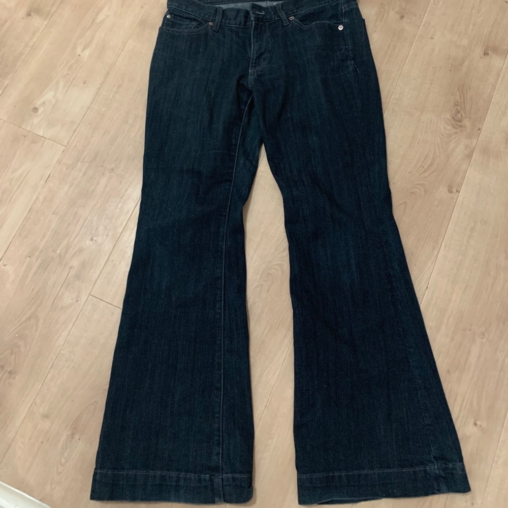 Express for and flare dark denim 4 short